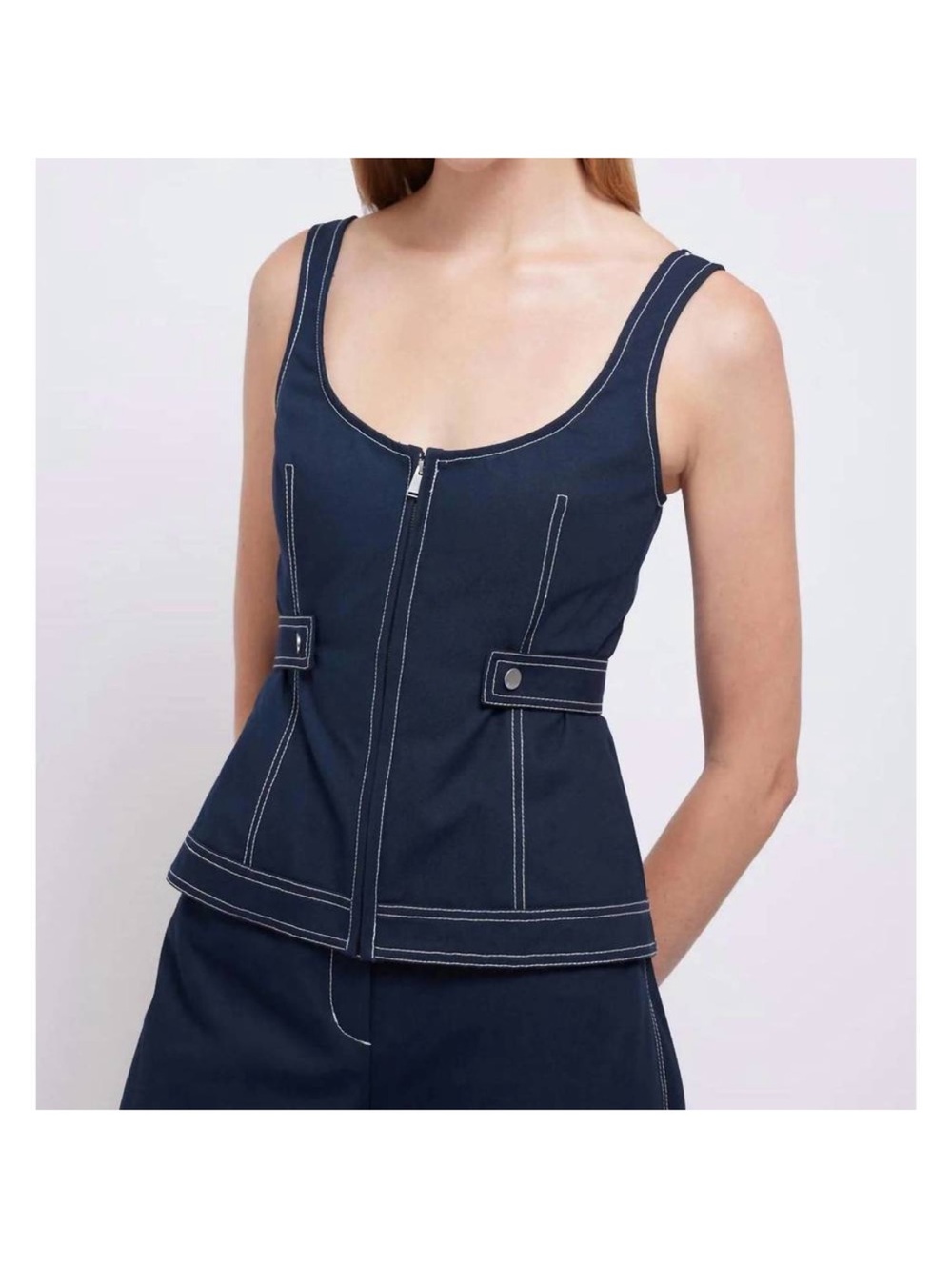 Jonathan Simkhai Dolce Zip Up Top